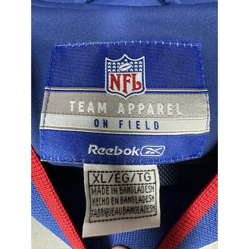 Y2K Reebok New York Giants On Field‎ Pullover Jacket Mens XL Gray NFL